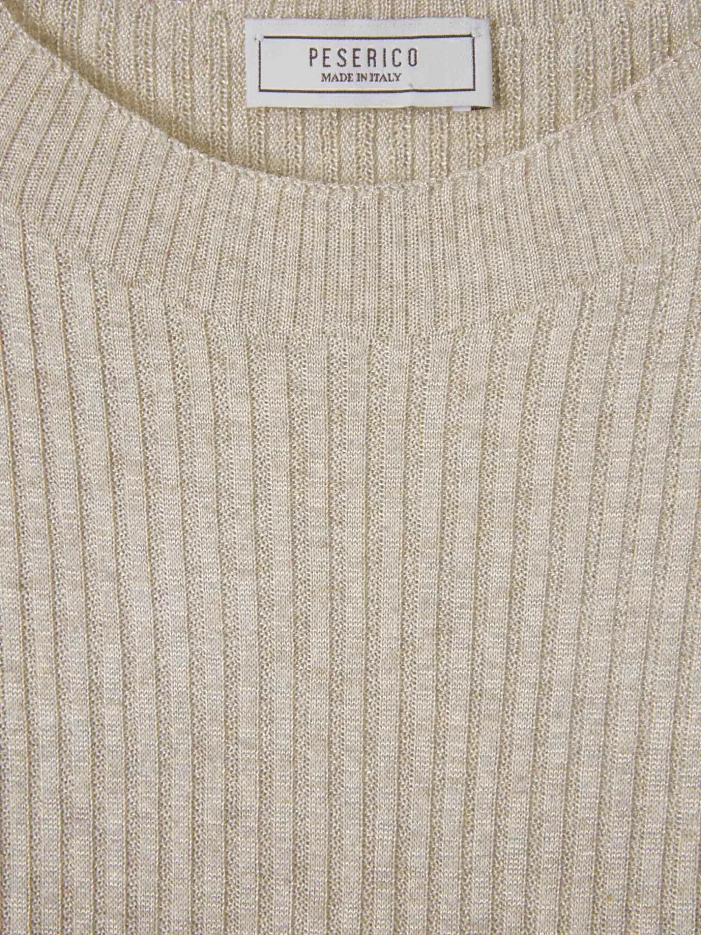 Peserico Ribgebreide top Beige