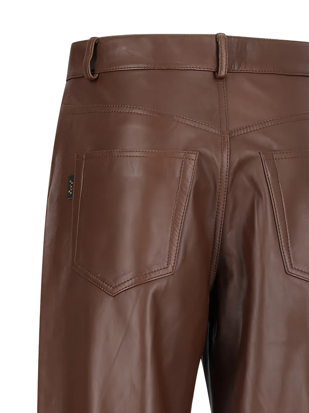 Destin Bonnie leren jeans Bruin