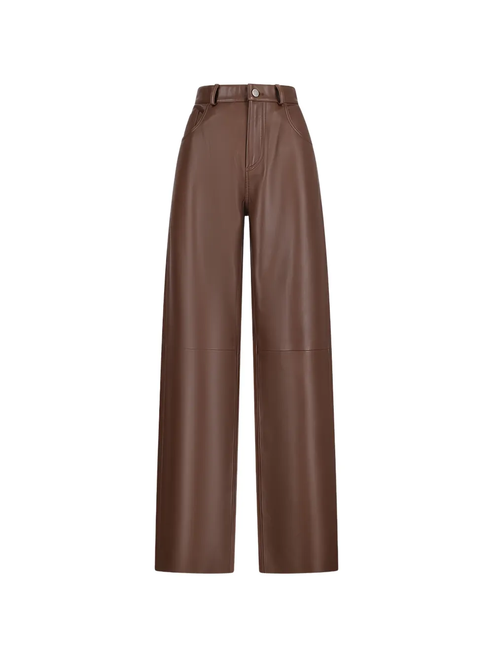 Destin Bonnie leather jeans - Marrone