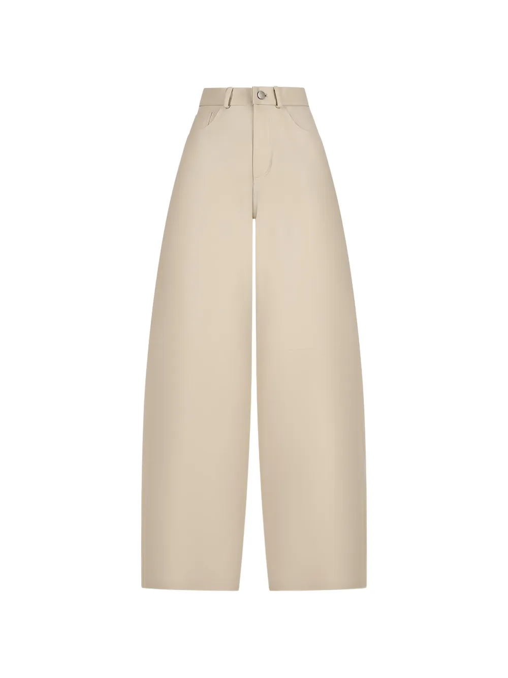 Destin wide-leg leather trousers - Toni neutri