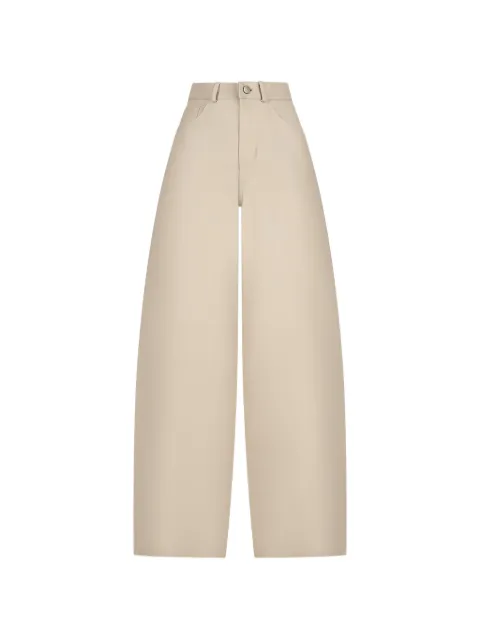 Destin wide-leg leather trousers