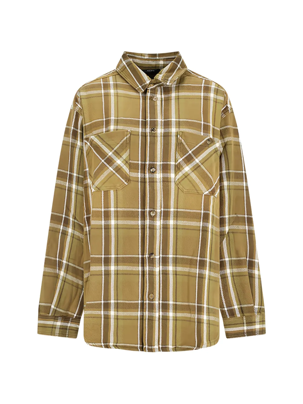 Destin check-pattern chest-pocket shirt - Braun