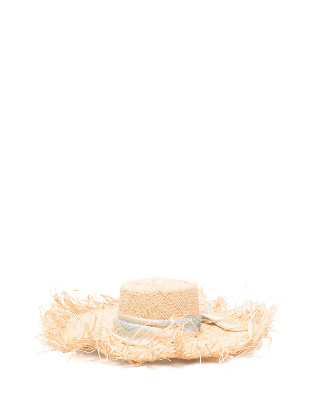 Ermanno Scervino Cappello estivo con foulard - Toni neutri