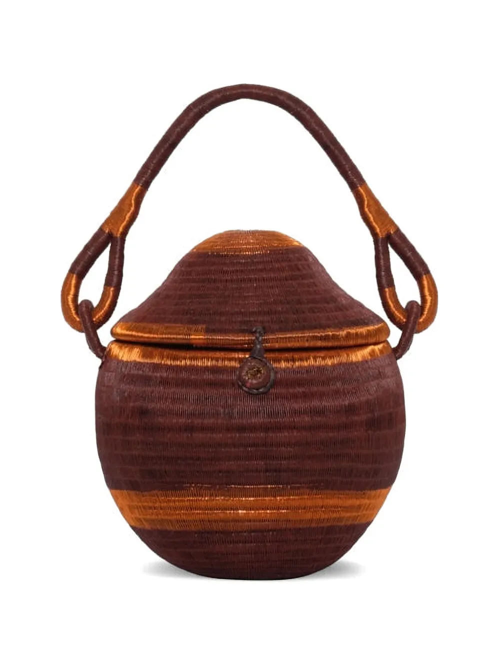 Johanna Ortiz Rooted Grace werregue bucket bag - Marrone