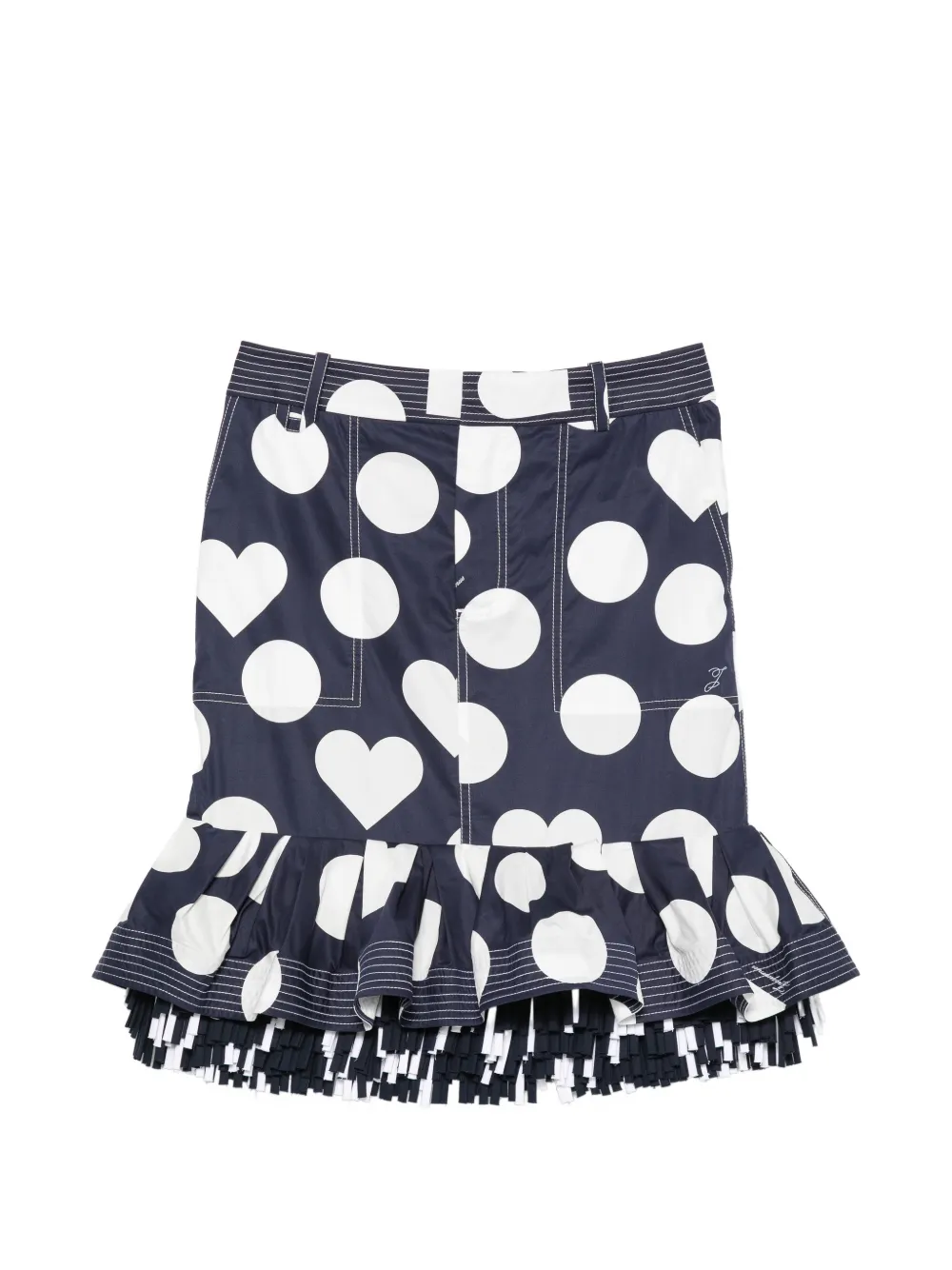 Jacquemus La Jupe Cabana ruffled-hem midi skirt - Blu