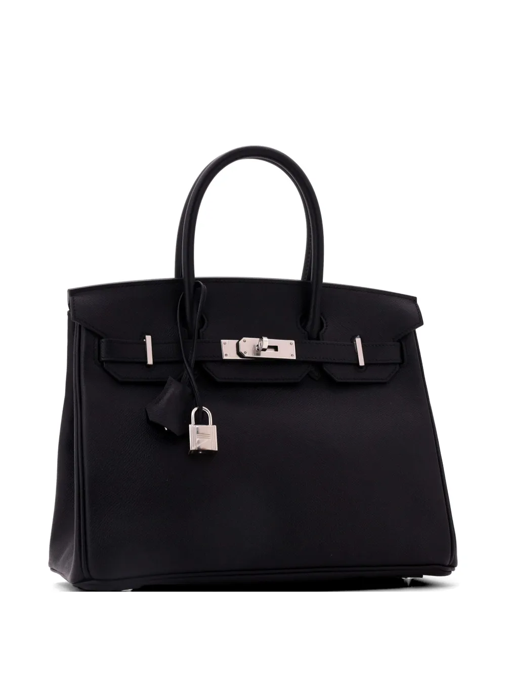 Hermès Pre-Owned Birkin Handbag Black Epsom with Palladium Hardware 30 tote bag - Nero
