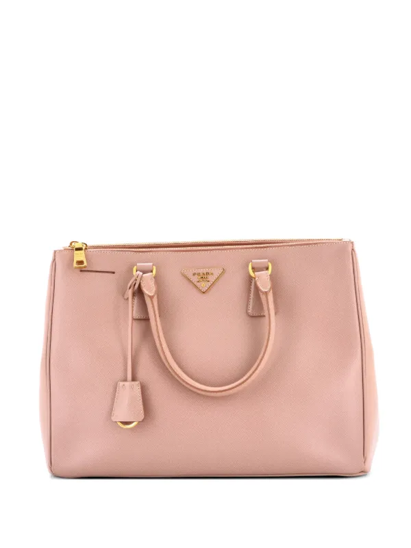 Prada Pre-Owned ダブルジップ ルクス サフィアーノレザー ラージ 