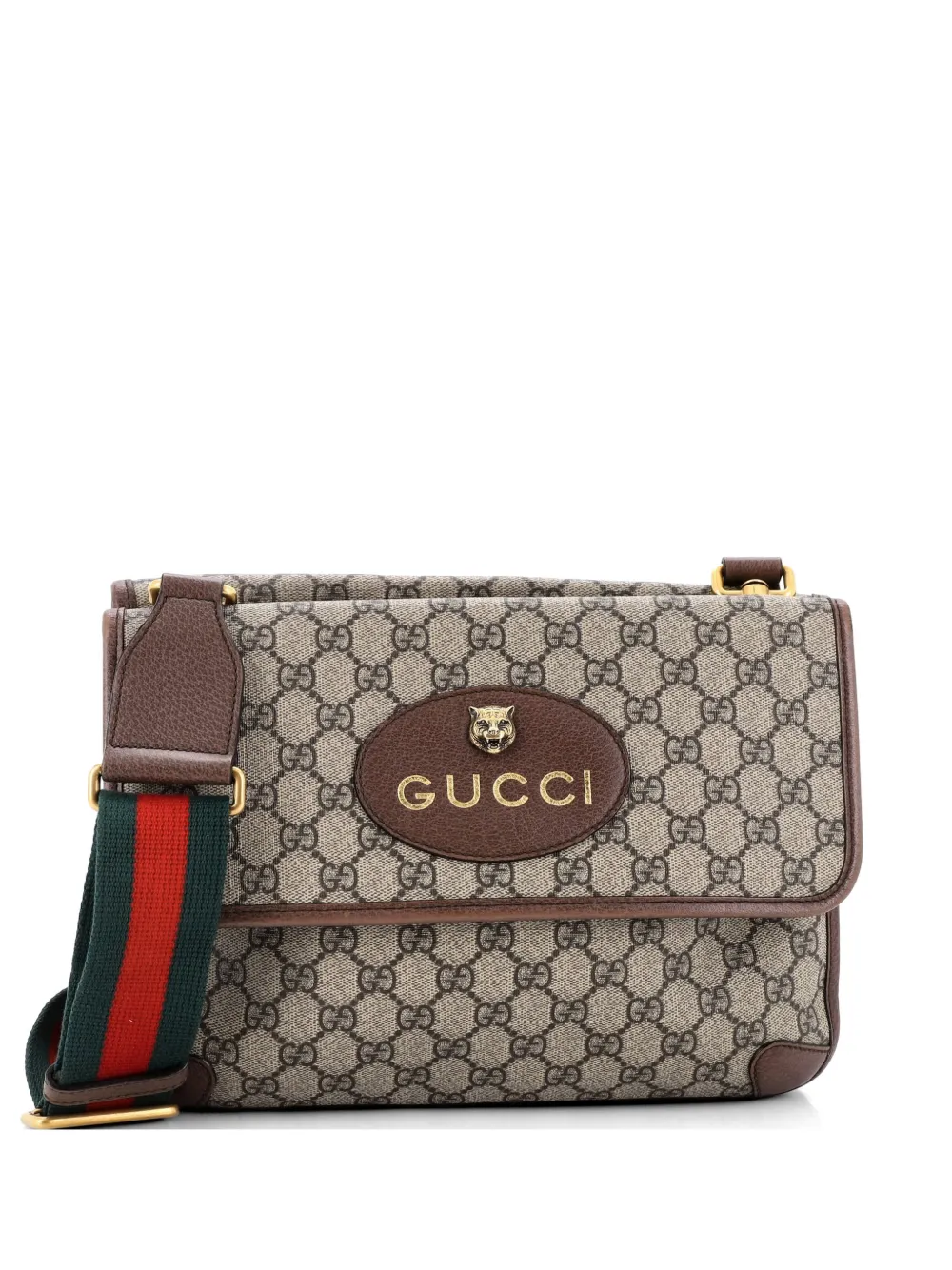 Gucci Pre-Owned Neo Vintage Flap Messenger GG Coated Canvas Medium crossbody bag - Marrone