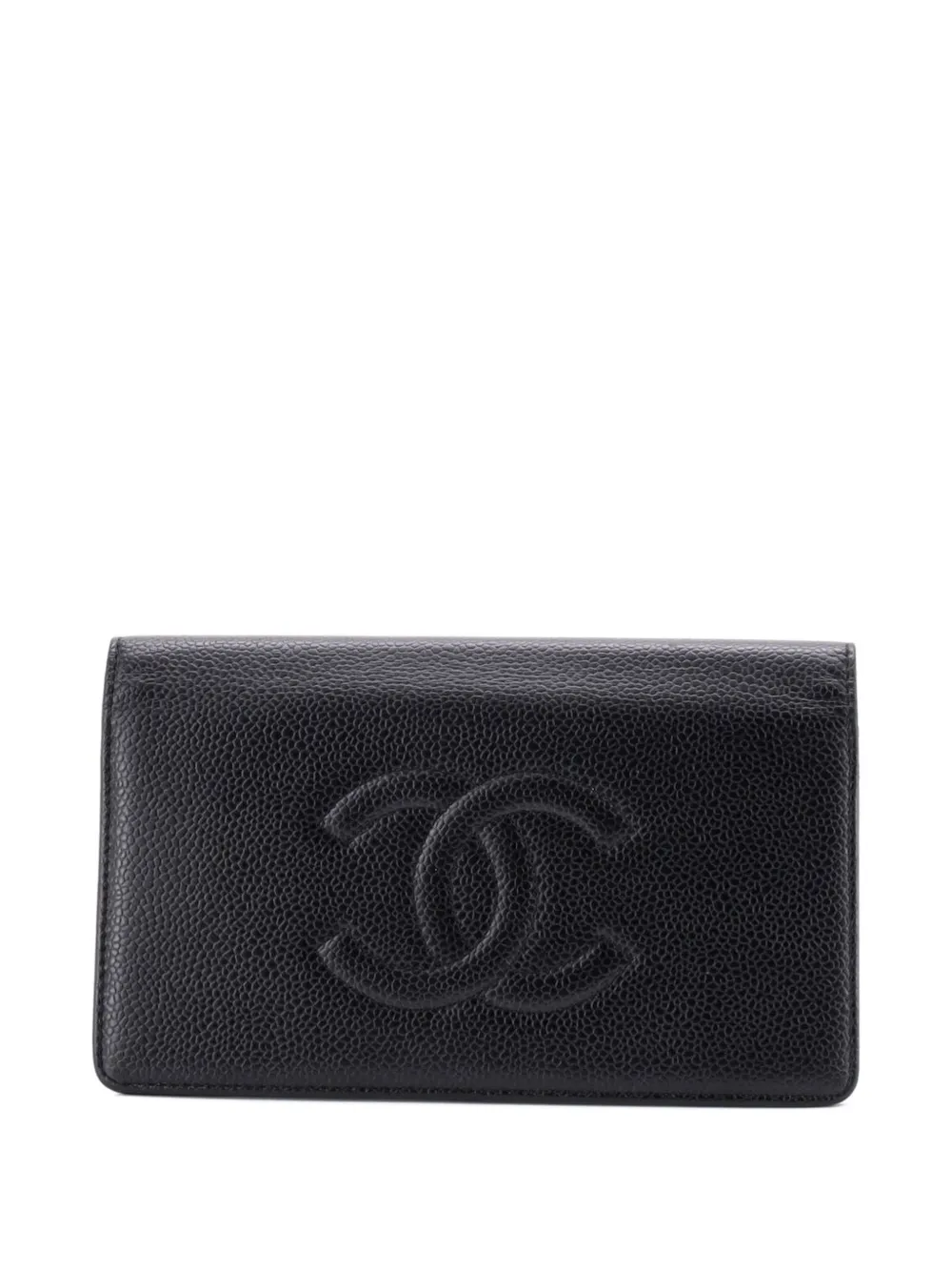 CHANEL Pre-Owned Timeless L-Yen Wallet Caviar Long small wallets - Schwarz