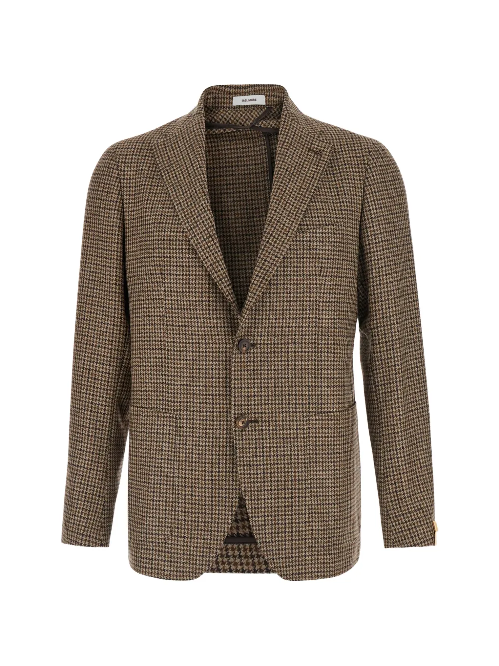 Tagliatore Monte Carlo houndstooth-pattern blazer - Brown
