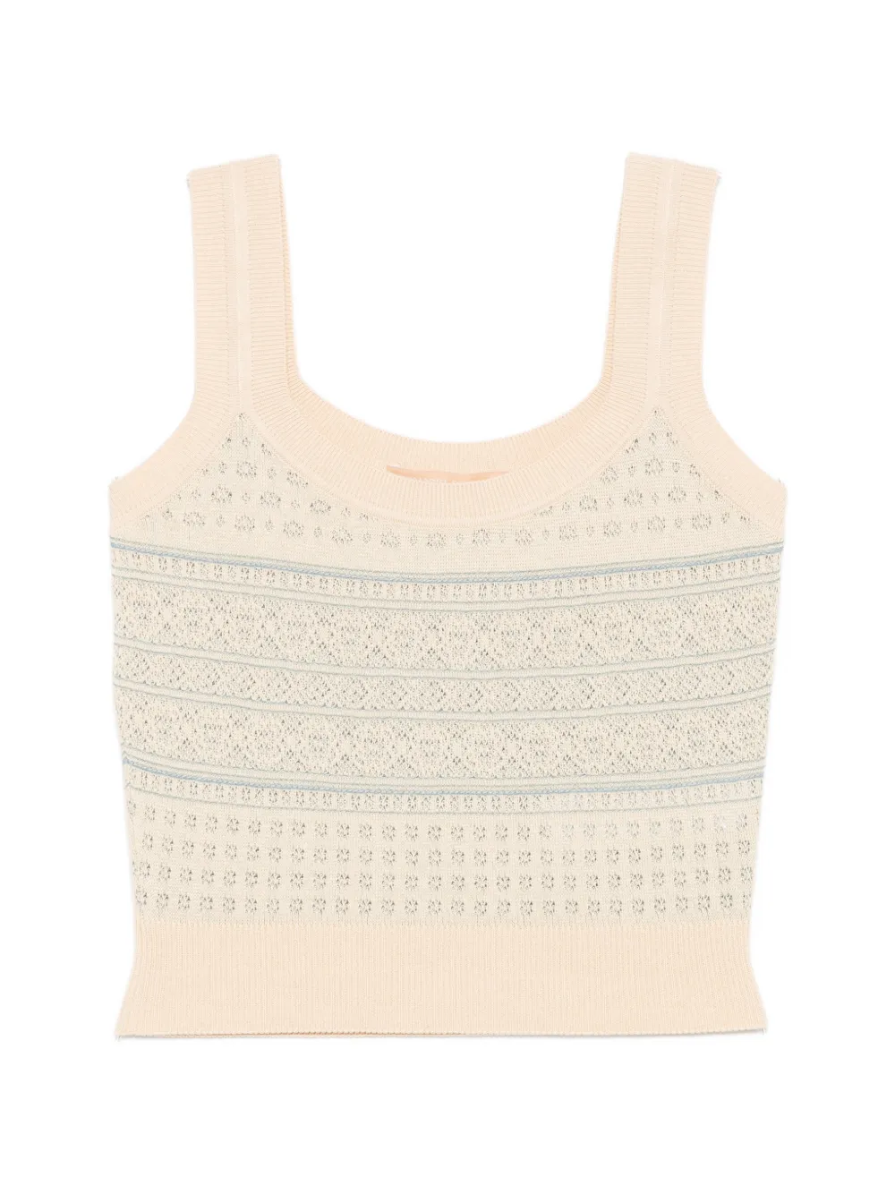 Ermanno Scervino crochet-knit cropped top - Bianco