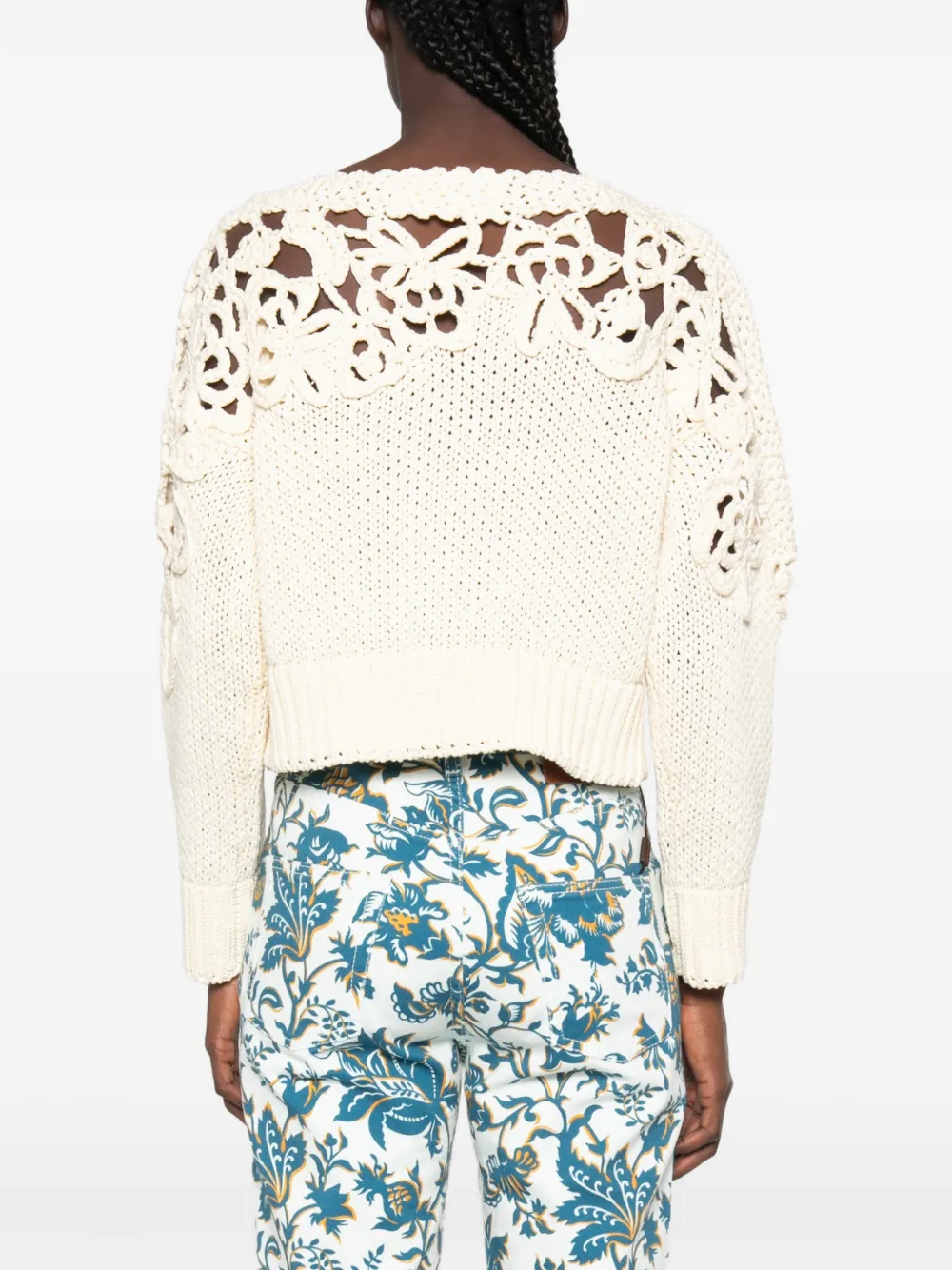 Ermanno Scervino Gehaakte trui met uitgesneden details Wit