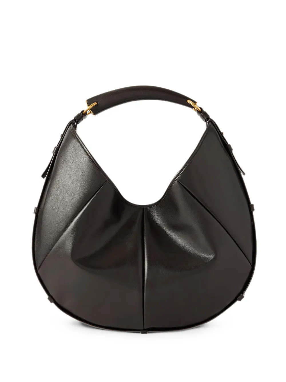 Saint Laurent Mombasa pleated leather tote bag - Black