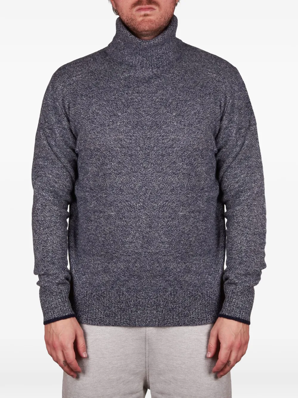 Altea marl-knit roll-neck sweater Blauw