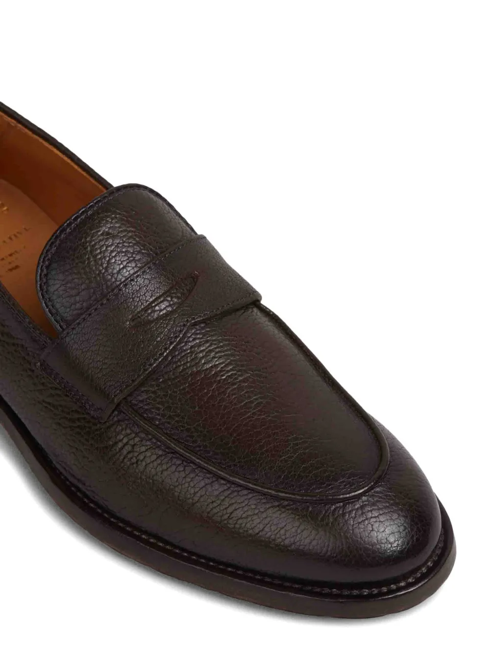 Officine Creative grainy-leather loafers Bruin