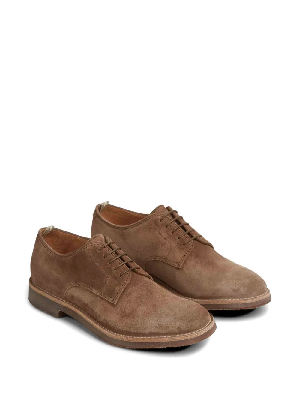 Officine Creative Hopkins suede derby shoes Beige