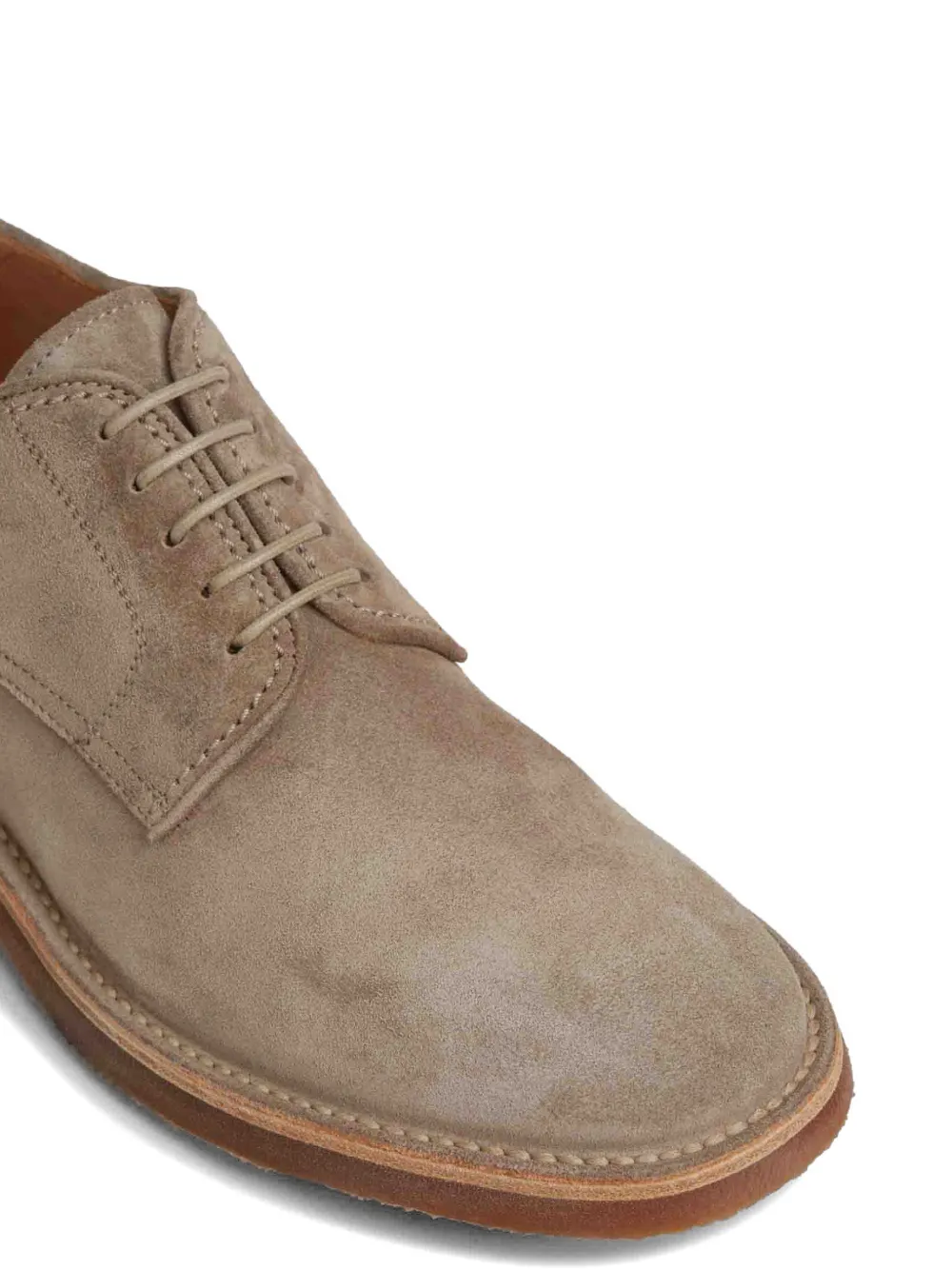 Officine Creative Hopkins lace-up suede derby shoes Beige