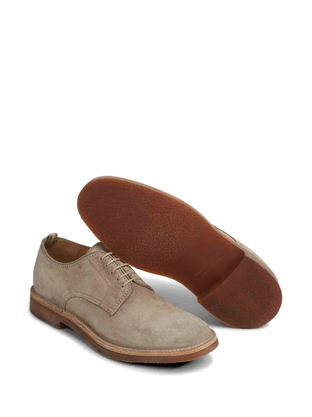 Officine Creative Hopkins lace-up suede derby shoes Beige
