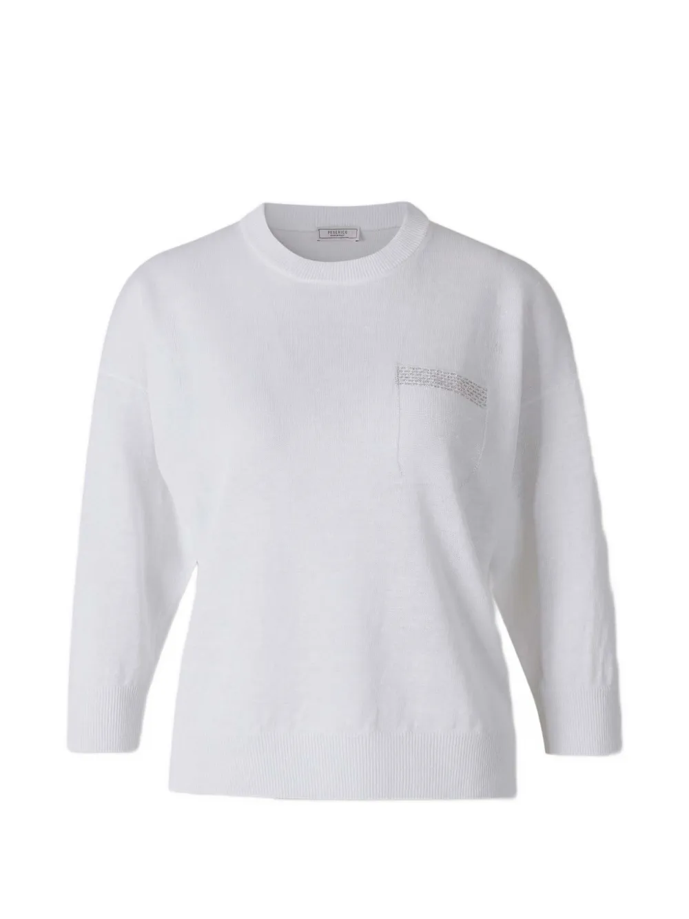 Peserico bead-embellished sweater - Bianco