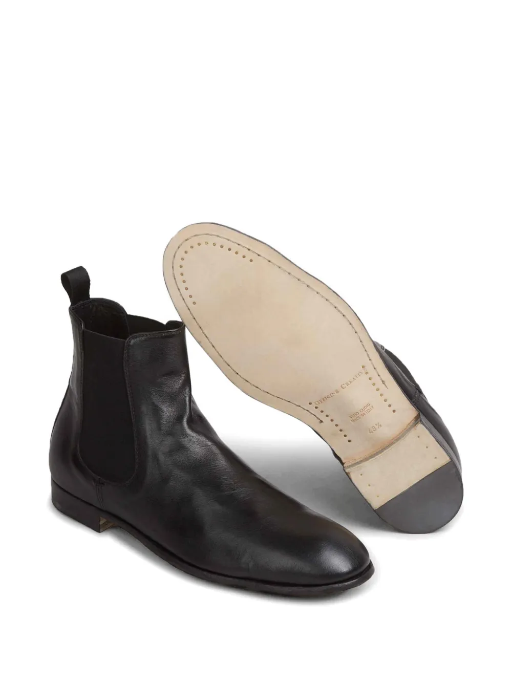 Officine Creative Solitude elasticated-side ankle boots Zwart