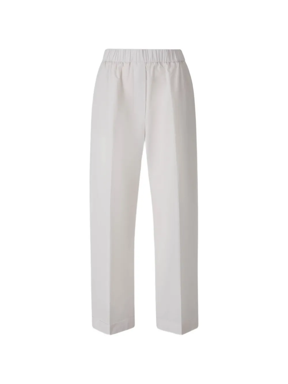 Peserico elasticated-waistband pressed-crease trousers - Bianco