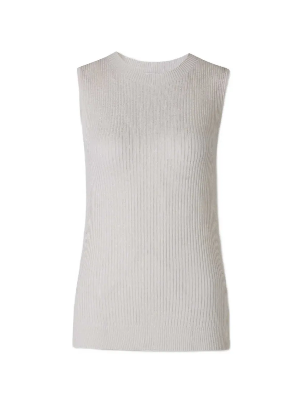 Peserico ribbed-knit sleeveless top - Bianco