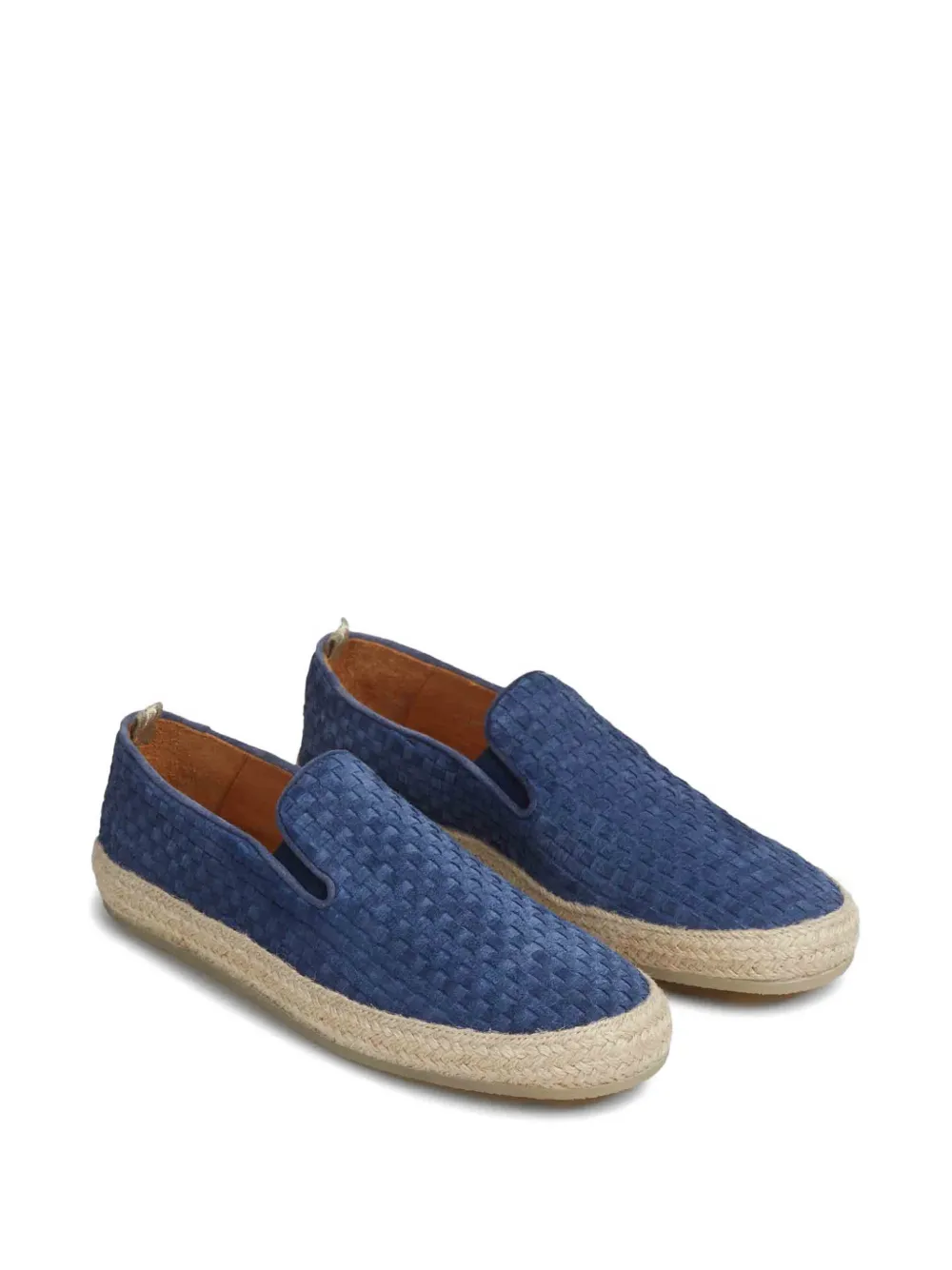 Officine Creative Bowline woven-effect slip-on shoes Blauw