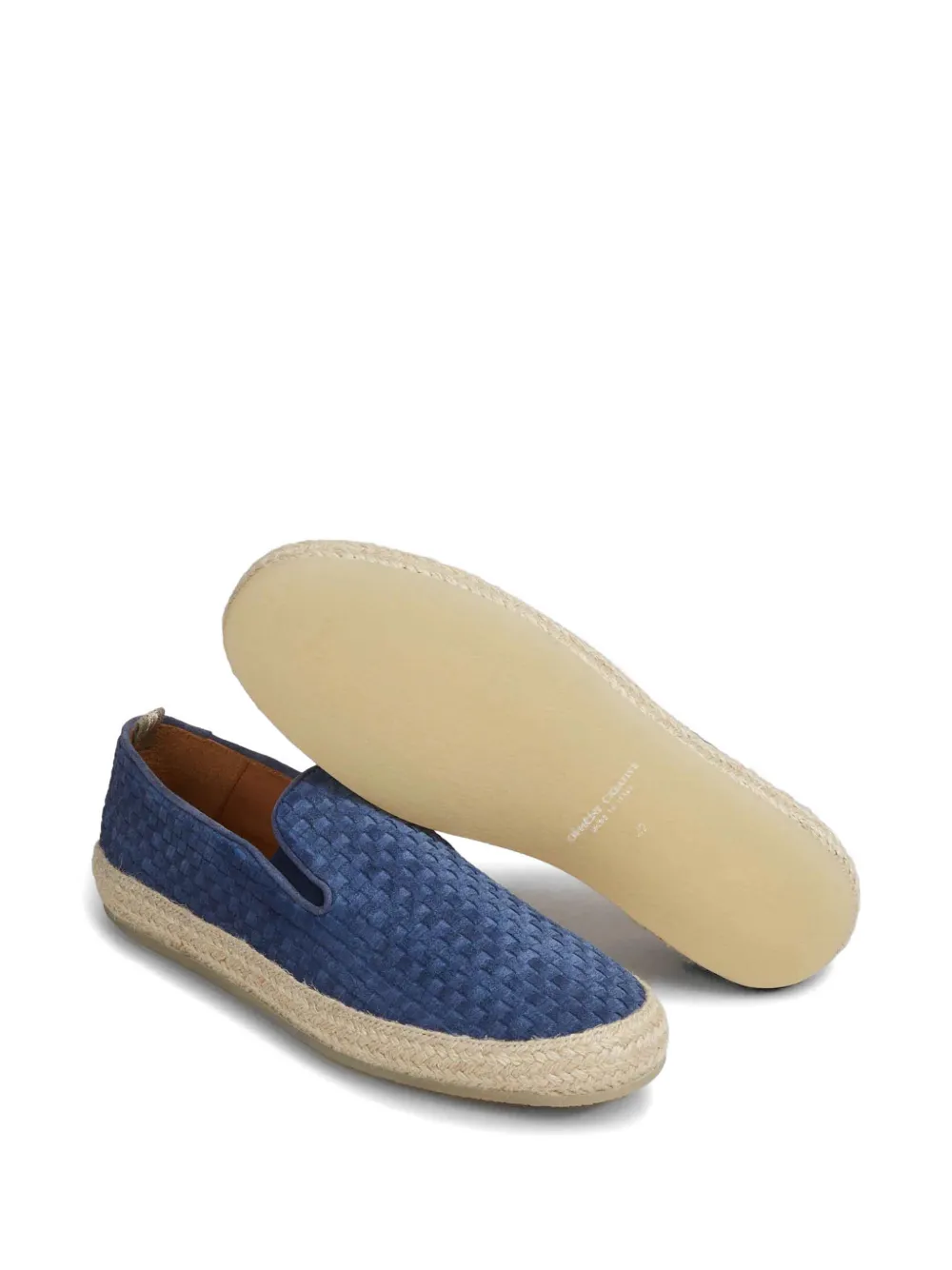 Officine Creative Bowline woven-effect slip-on shoes Blauw