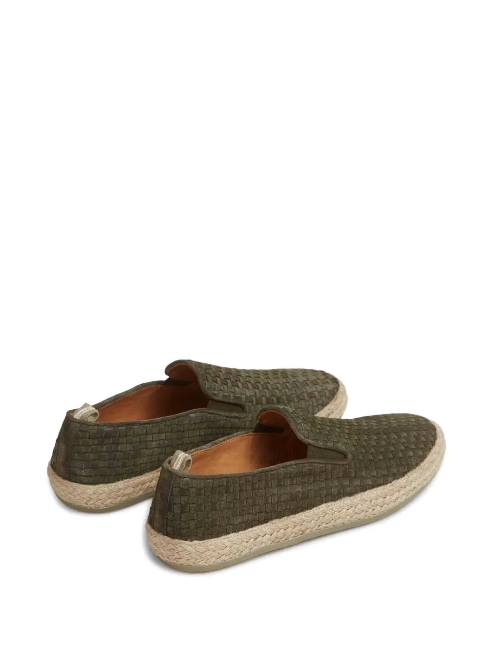 Officine Creative Bowline woven braided-midsole shoes Groen