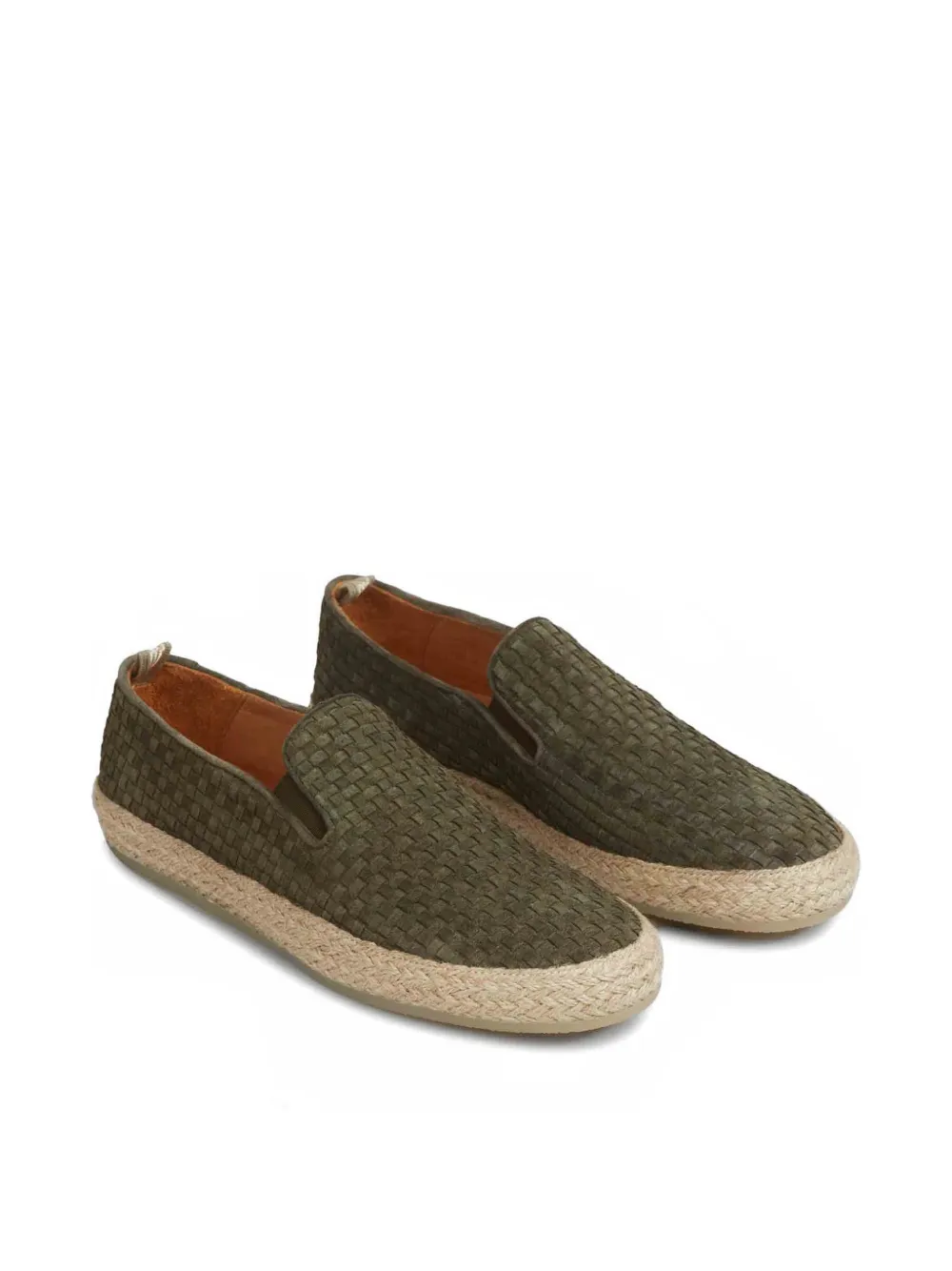 Officine Creative Bowline woven braided-midsole shoes Groen