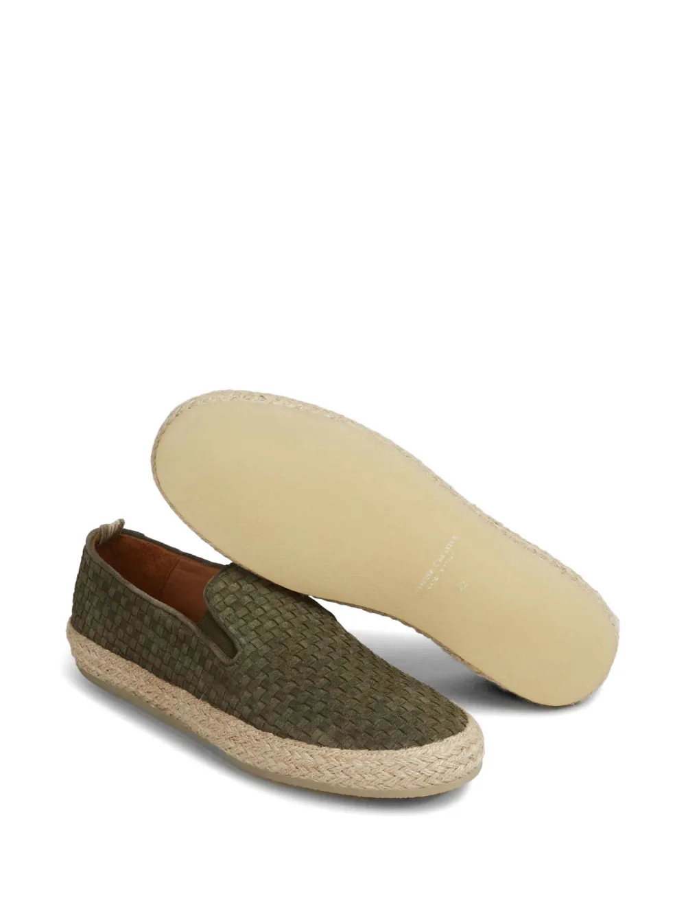Officine Creative Bowline woven braided-midsole shoes Groen
