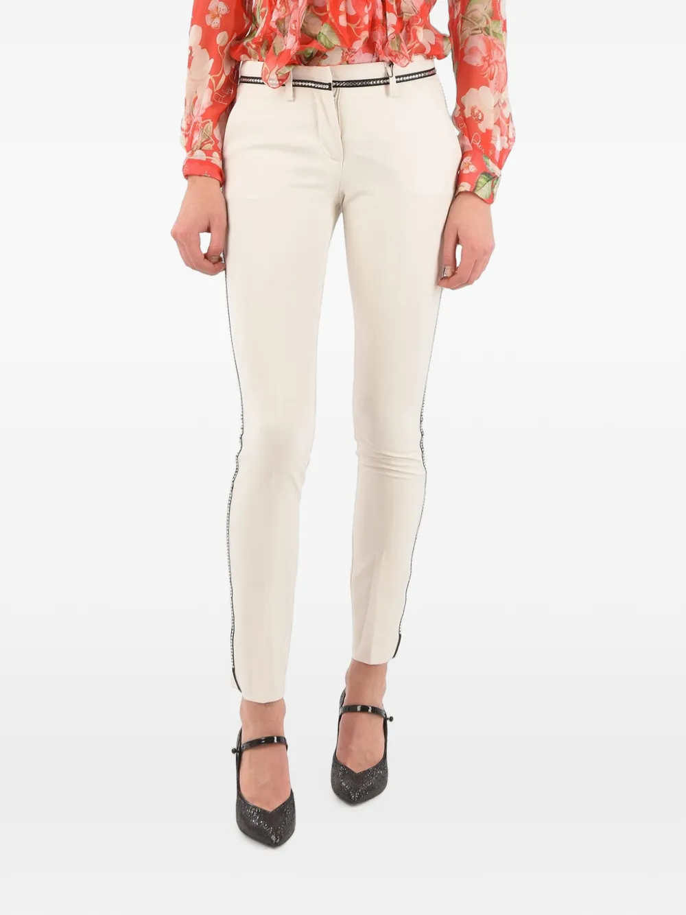 Philipp Plein rhinestone-embellished trousers - Weiß