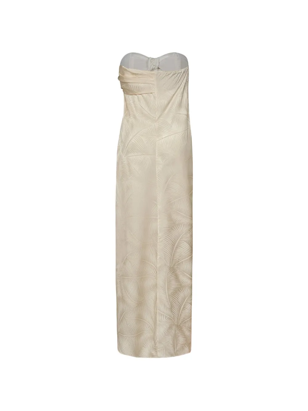 Johanna Ortiz Graceful top met palmjacquard Beige