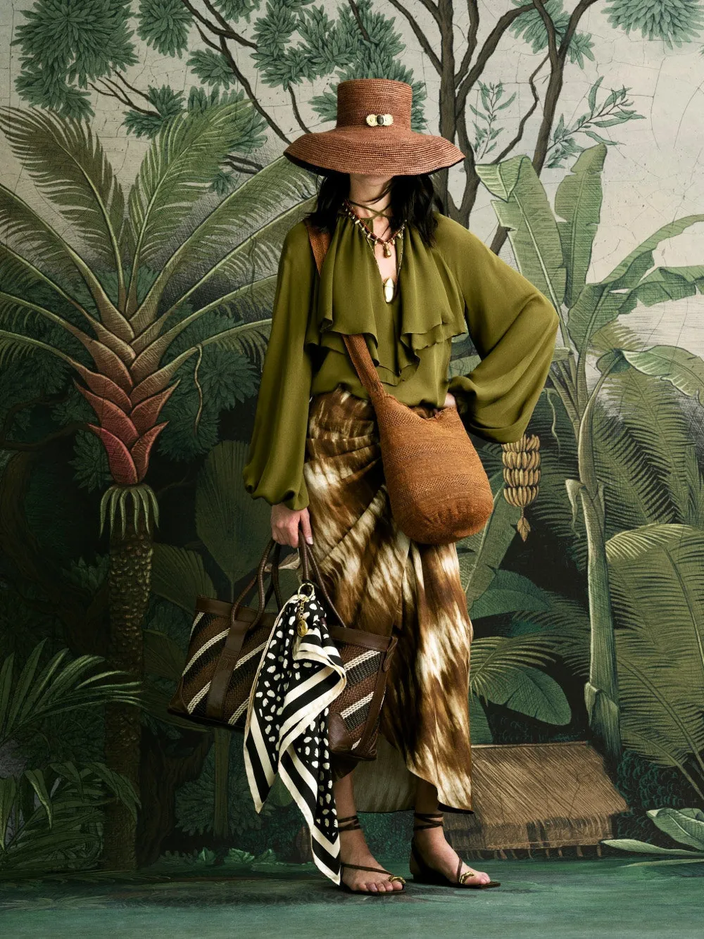 Expedition draped linen skirt from Johanna Ortiz