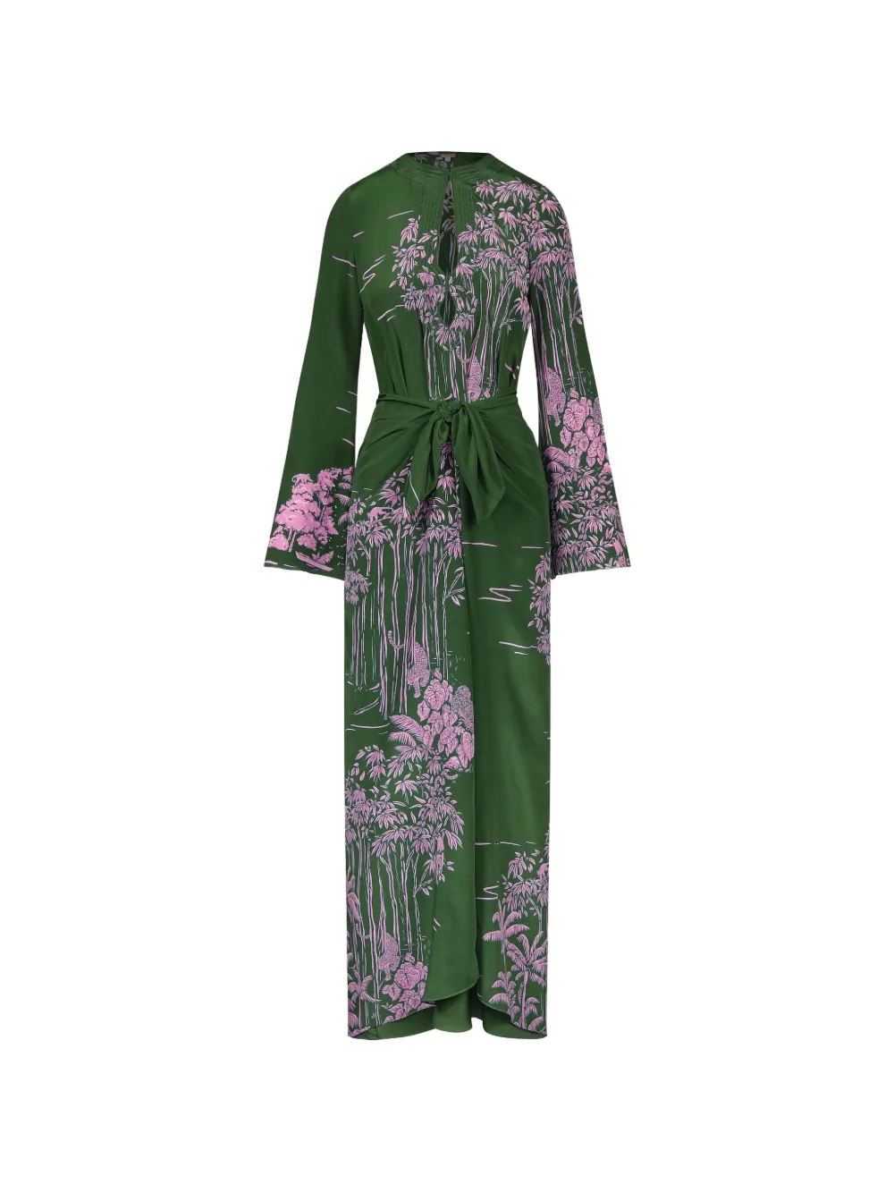 Johanna Ortiz Modern Landscape silk dress - Verde
