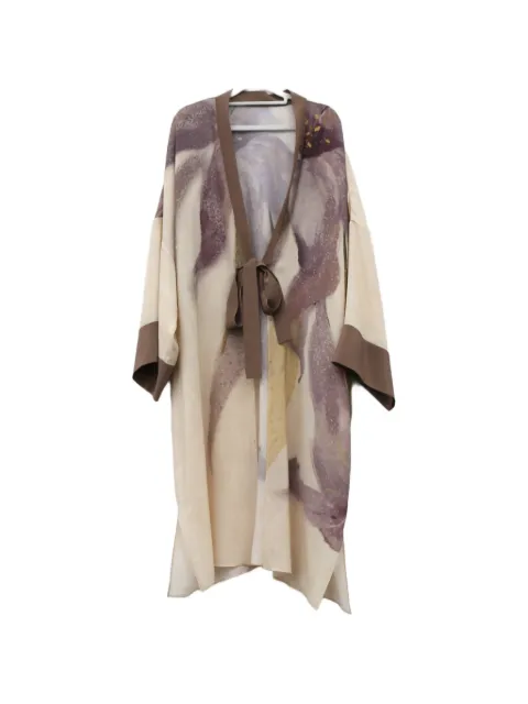 YANGKEHAN floral-print silk coat