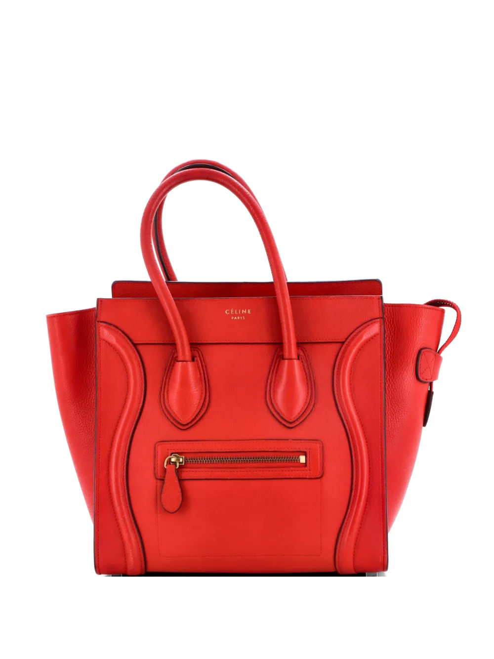 Celine Pre-Owned Borsa tote Luggage micro in pelle martellata - Rosso