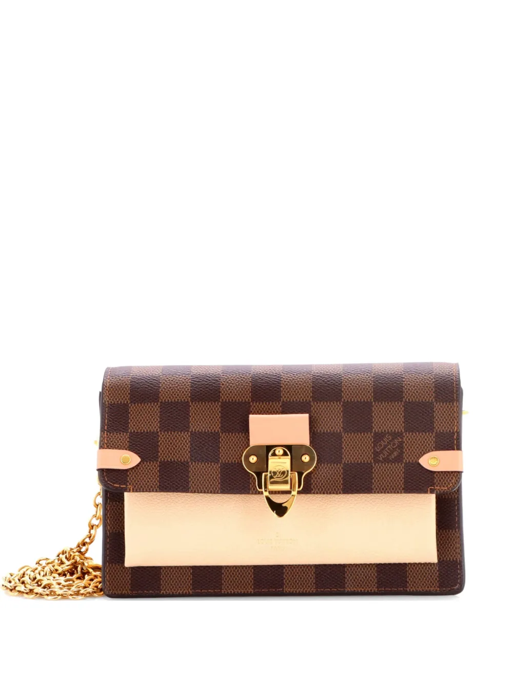 Louis Vuitton Pre-Owned Vavin Chain Wallet NM Damier with Leather crossbody bag - Marrone