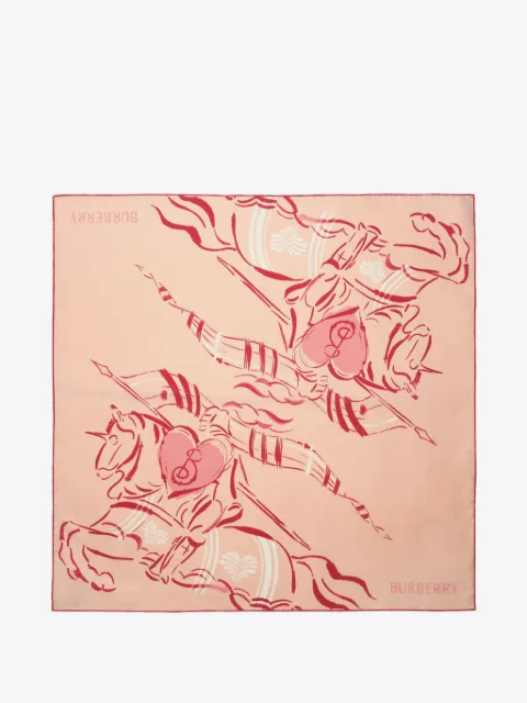 Burberry heart-Knight silk Scarf