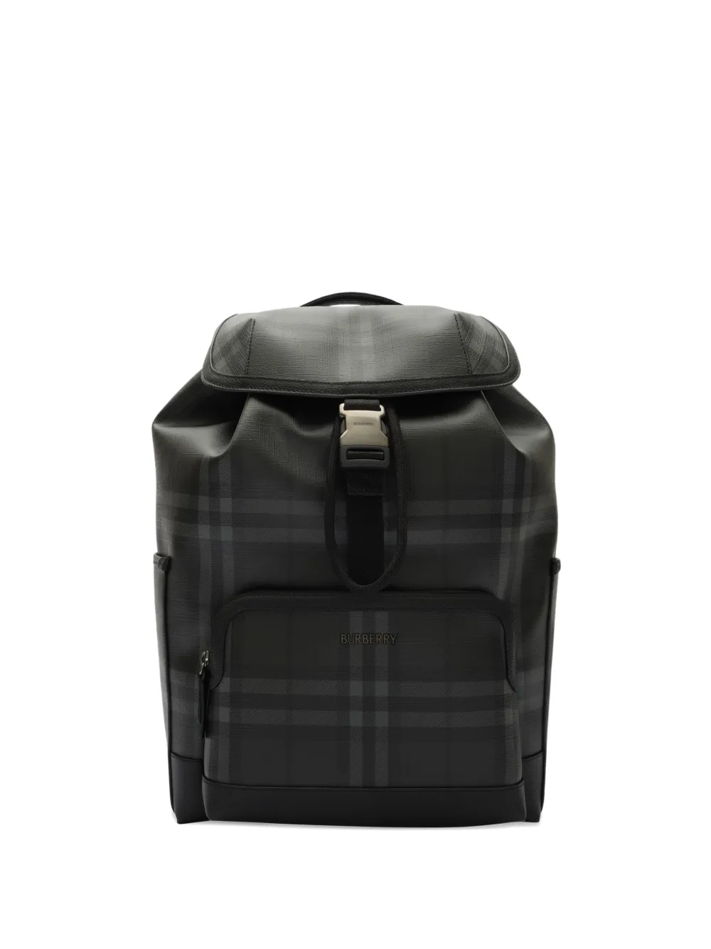 Burberry City Check clip backpack - Nero