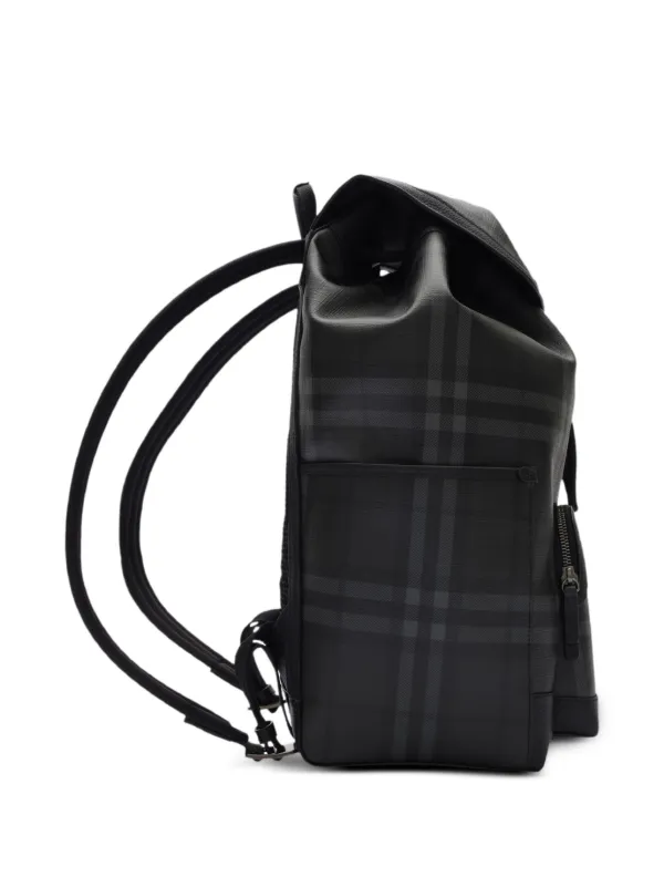 Burberry シティ チェック クリップ バックパック | ブラック