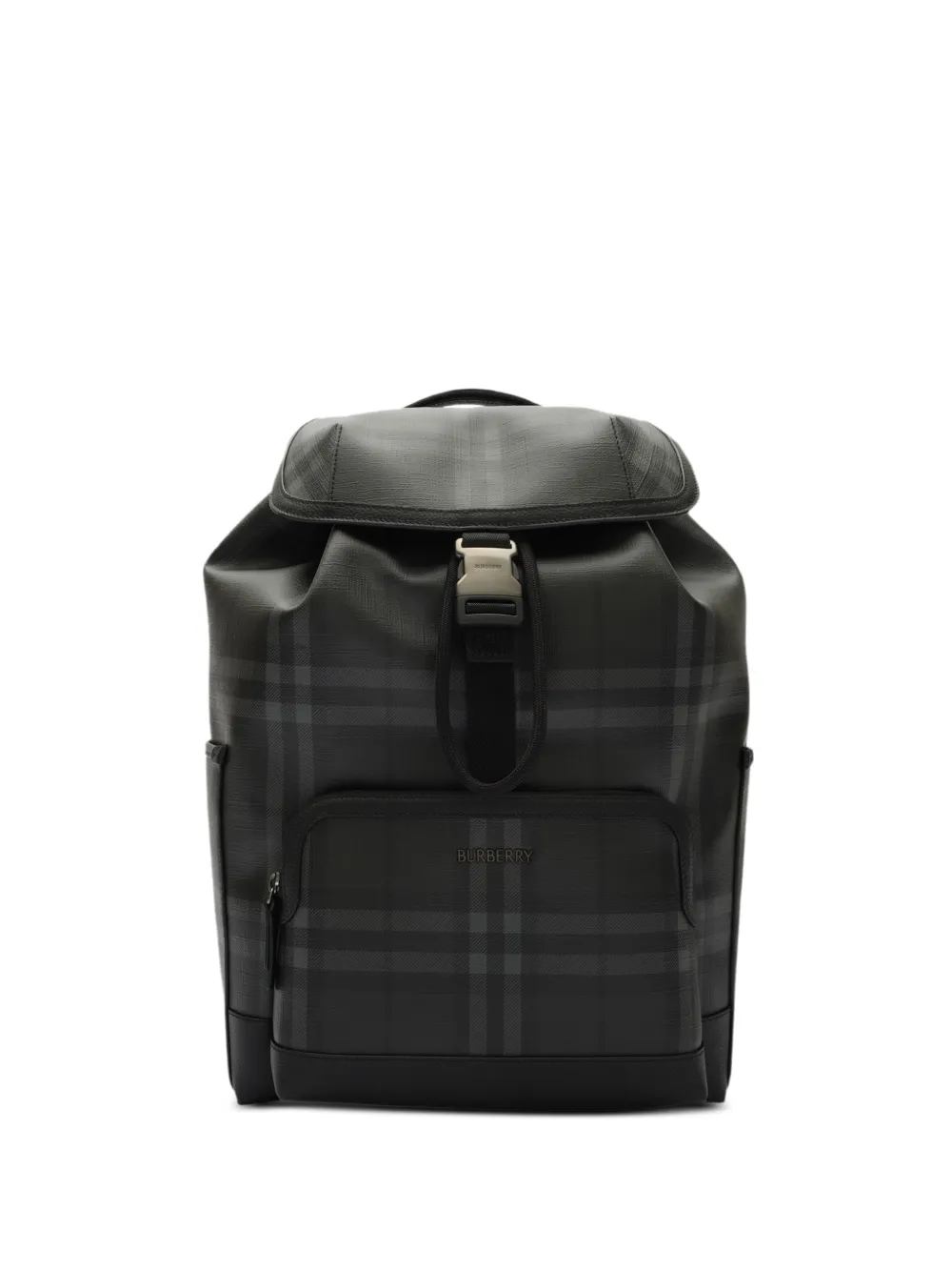 Burberry City Check clip backpack - Nero