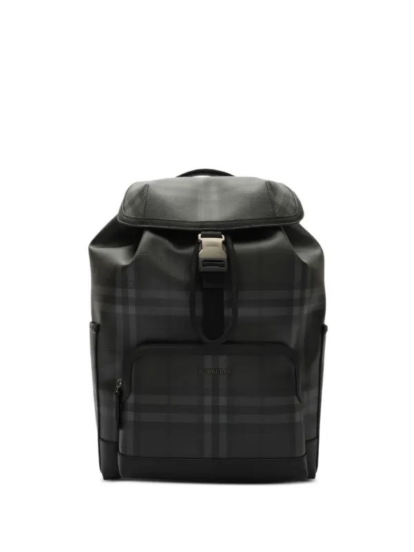Burberry シティ チェック クリップ バックパック | ブラック