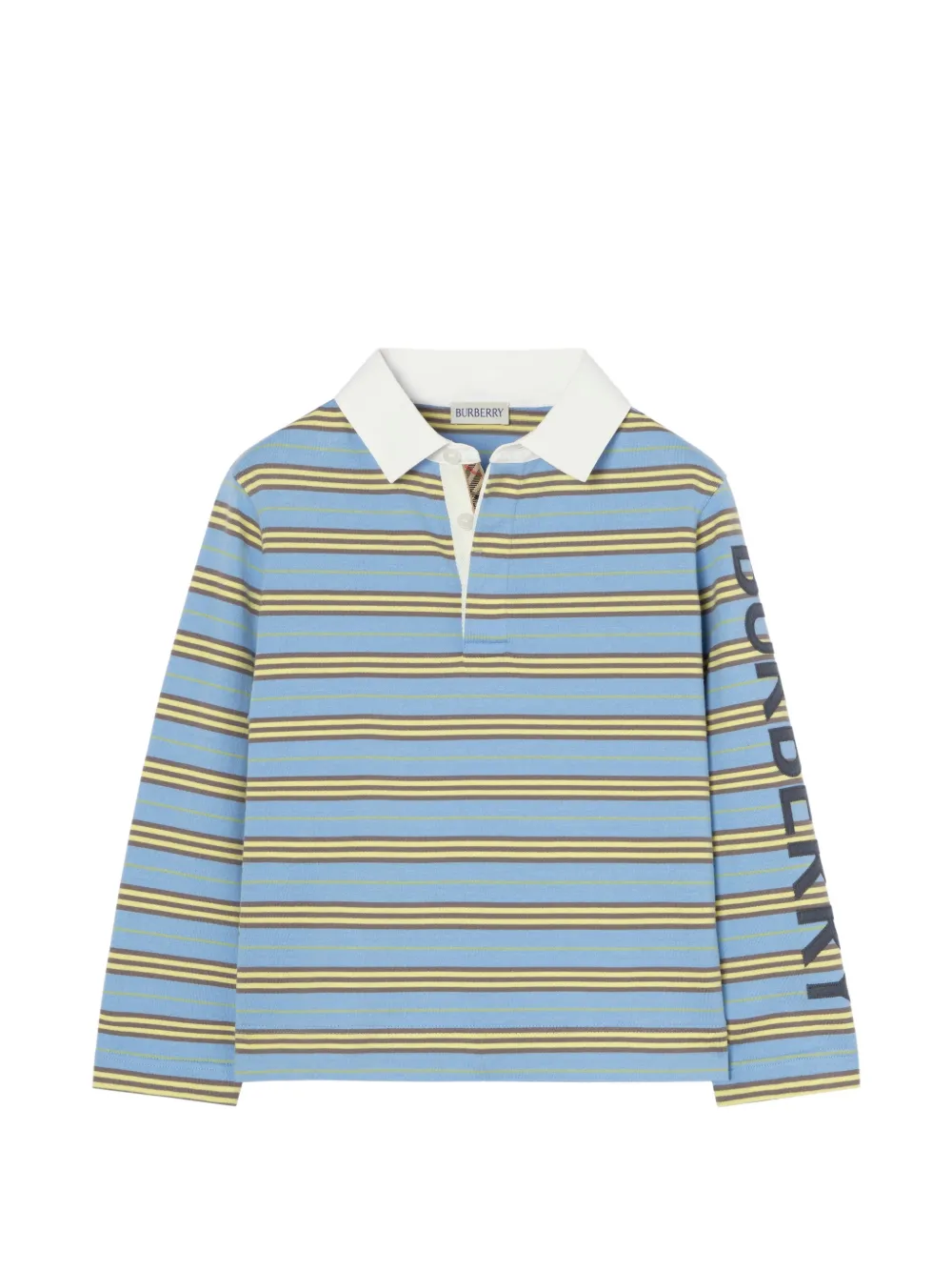 Burberry Kids Gestreiftes Rugby-Shirt - Blau