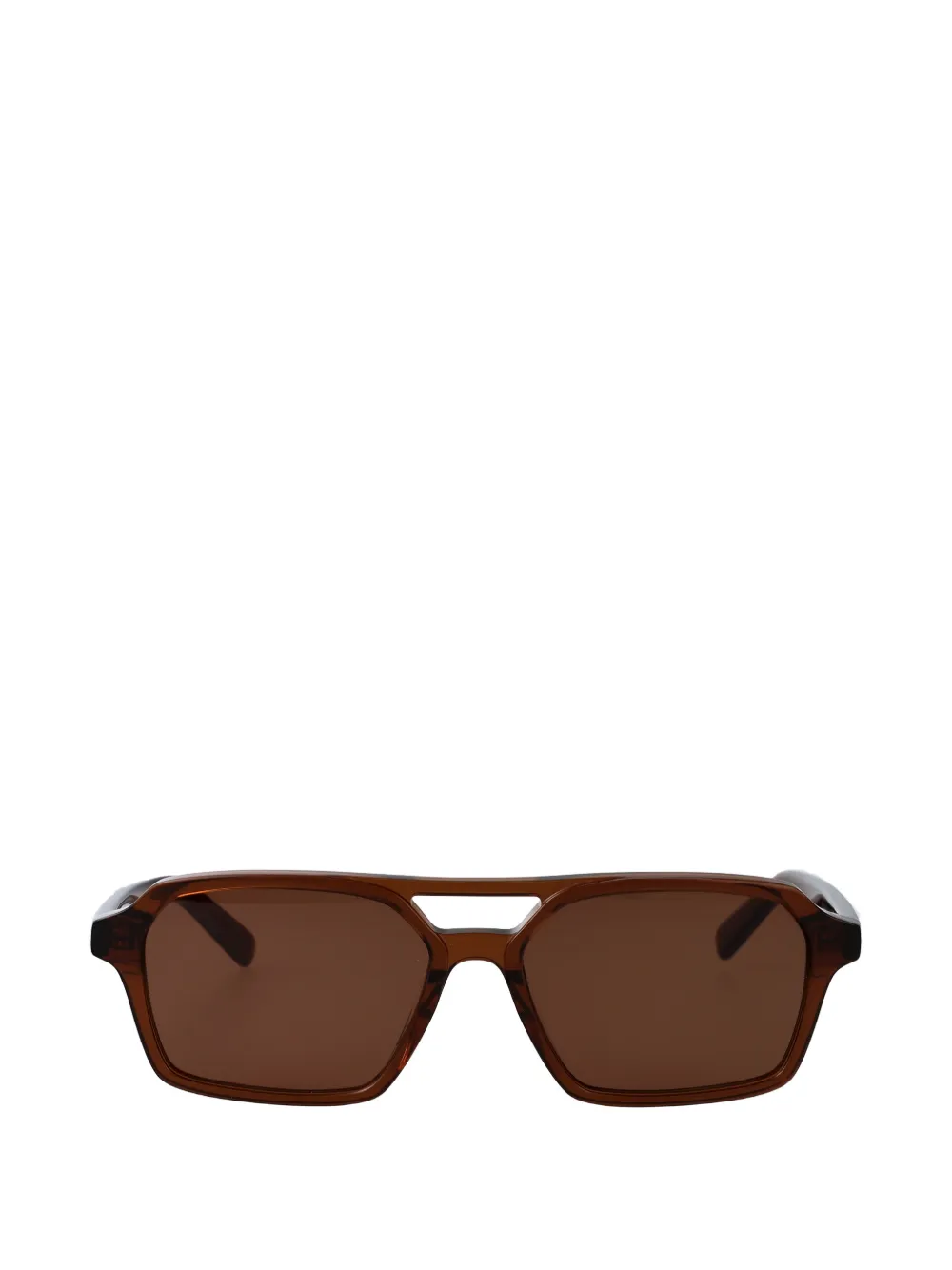 Maison Margiela geometric-frame sunglasses - Braun