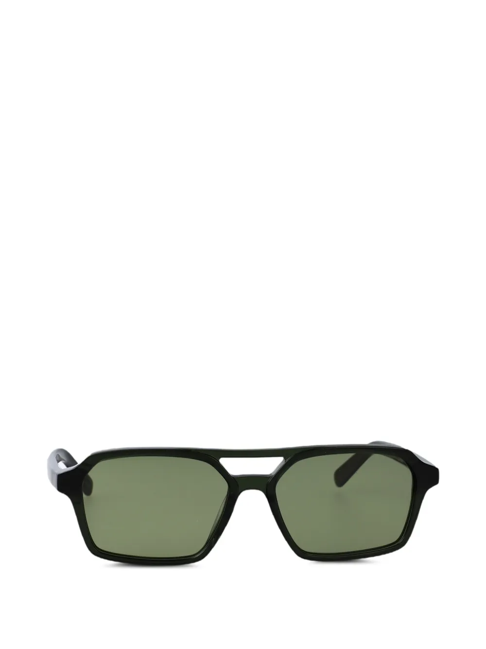 Maison Margiela Open retangular-frame sunglasses - Nero