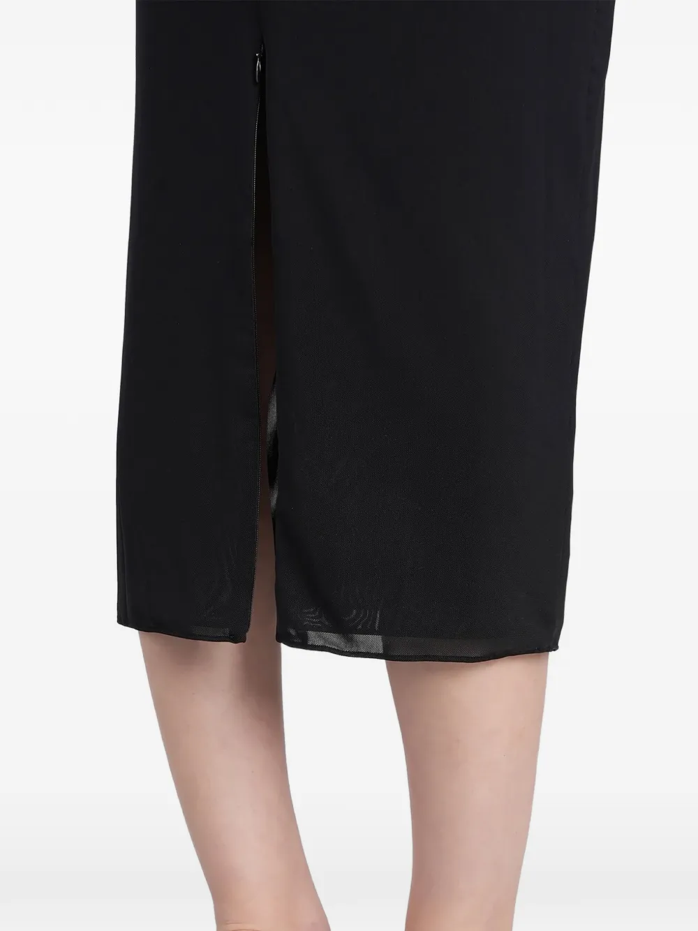 Alex Perry Strapless midi-jurk met satijnen afwerking Zwart