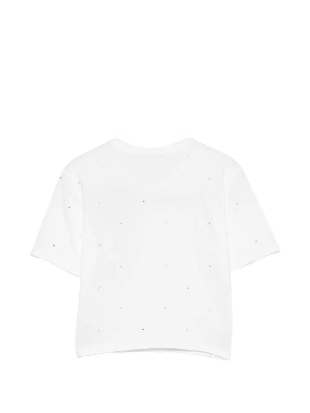 MC2 Saint Barth Nives T-shirt verfraaid met kristallen en logo-print Wit