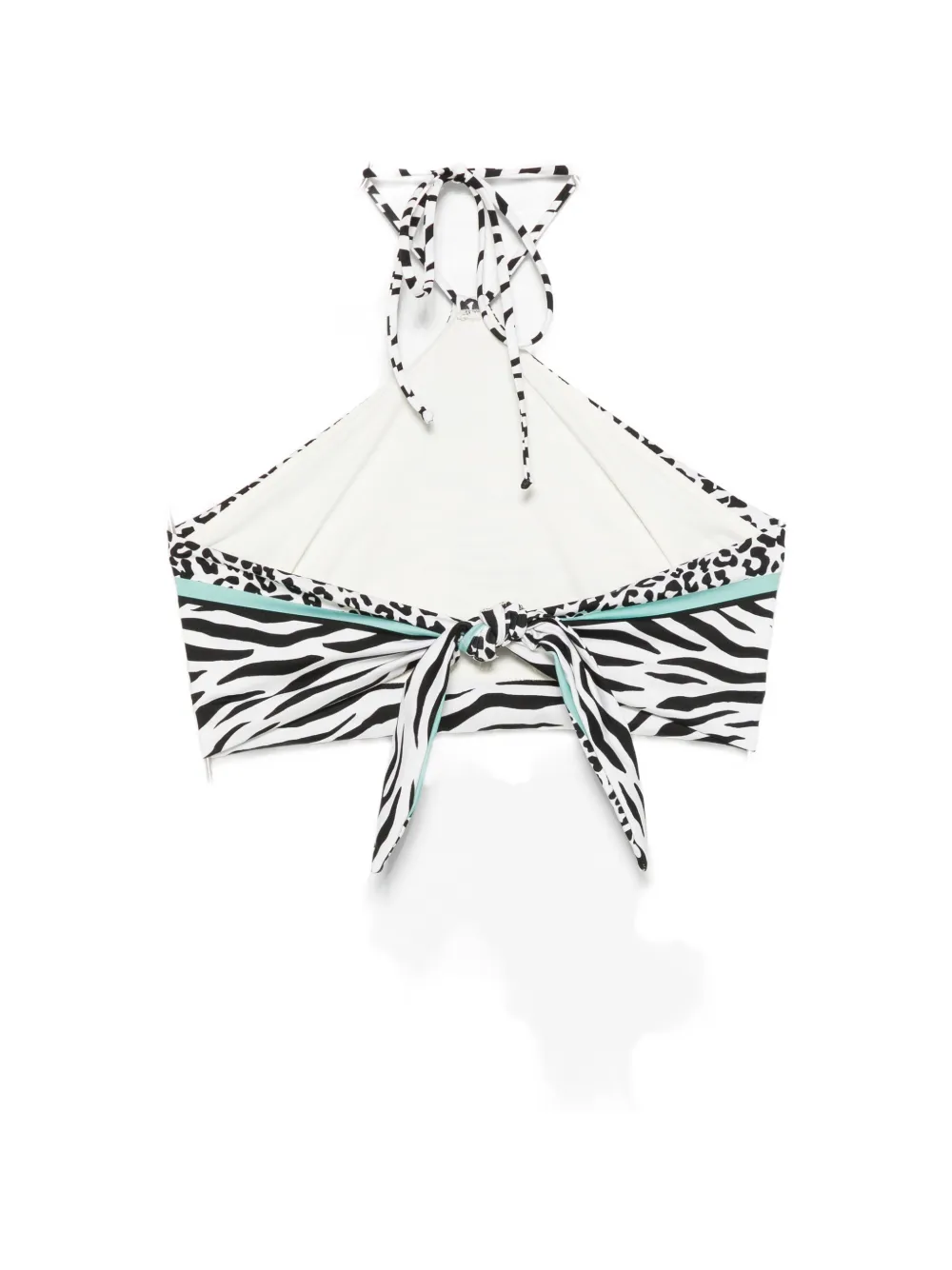 MC2 Saint Barth Nairobi bikinitop met halternek en dierenprint Wit