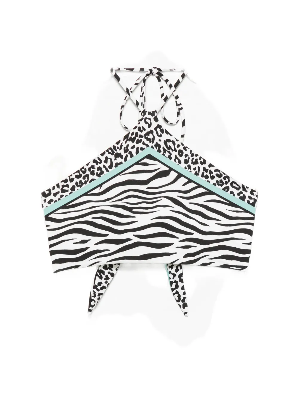 Mc2 Saint Barth Nairobi Animal-print Halterneck Bikini Top In Multi